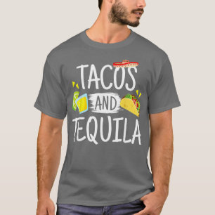 Camiseta Tacos Engraçados E Tequila Mexicana Sombrero Gift