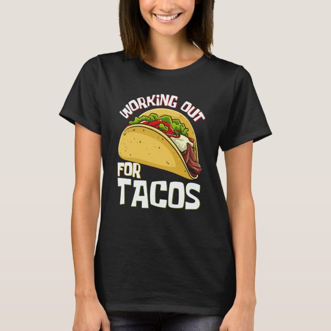 Camiseta Tacos Fitness Working Out Cinco de Mayo Cute (Frente)