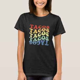 Camiseta Tacos Groovy Men Women Taco Vintage Terça-feira Mé