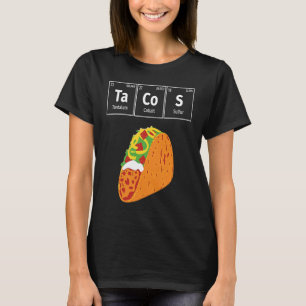 Camiseta Tacos Mexicanos Tabela Periódica Elementos Ciência