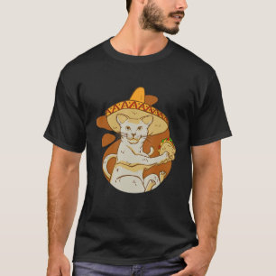 Camiseta tacos mexicanos yammy sombrero cat