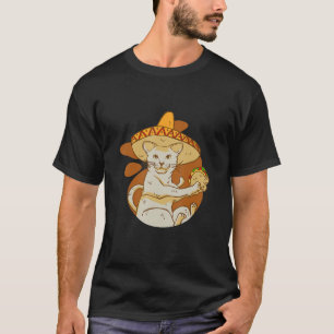 Camiseta tacos mexicanos yammy sombrero gato
