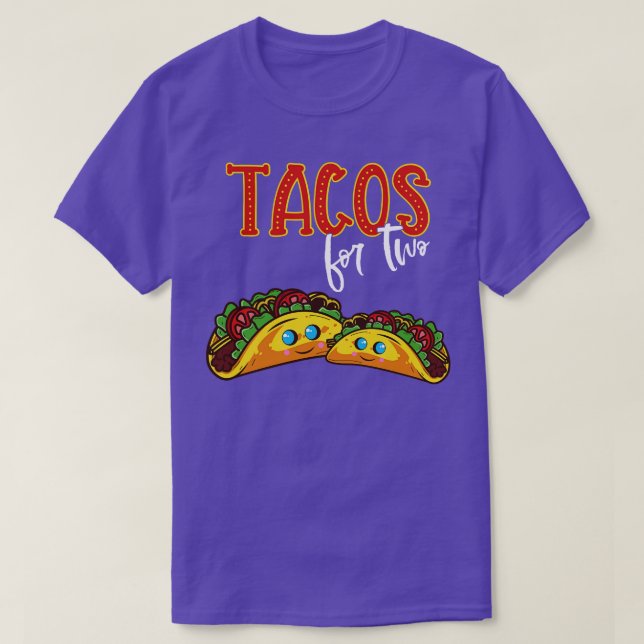 Camiseta Tacos para dois Tacos para dois anúncios de gravid (Frente do Design)