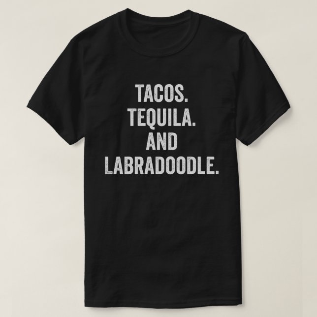 Camiseta Tacos Tequila E Labradoodle (Frente do Design)