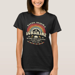 Camiseta Tacos Tequila e Sunshine Cinco de Mayo Vamos Fie