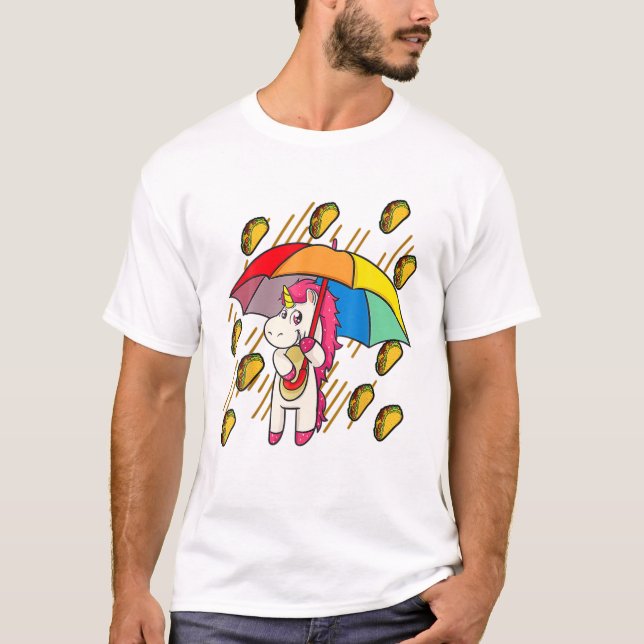 Camiseta Tacos Unicorn Lover Umbrella (Frente)