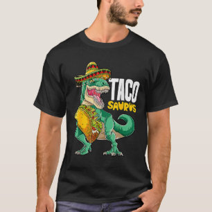 Camiseta Tacosaurus Cinco de Mayo Shirt Engraçado Trex Taco
