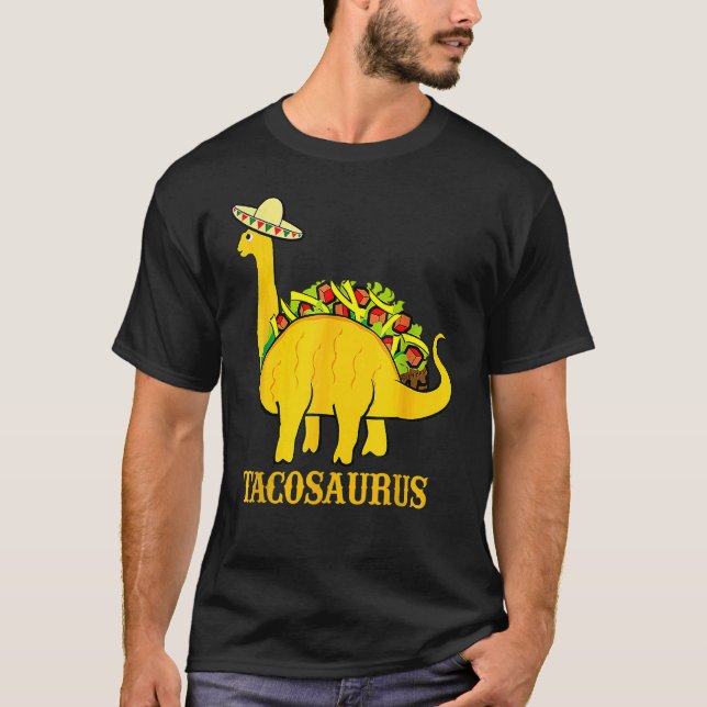 Camiseta Tacosaurus Cinco De Mayo Taco Dinosaur (Frente)