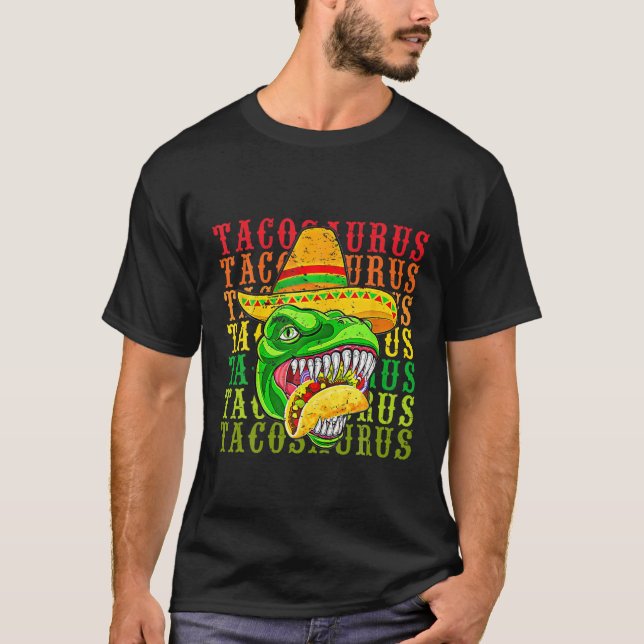 Camiseta Tacosaurus Cinco De Mayo Tee Funny Taco Dinosaur F (Frente)
