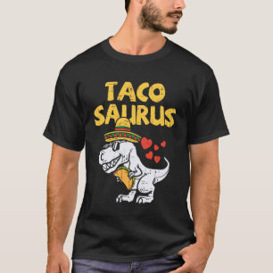 Camiseta Tacosaurus Mexicano Trex Dino Crianças Cinco De Ma