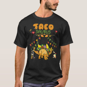 Camiseta Tacosaurus Rex Dinossauro Taco Crianças Cinco De M