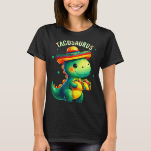 Camiseta Tacosaurus taco dinossauro sombrero cinco de maio