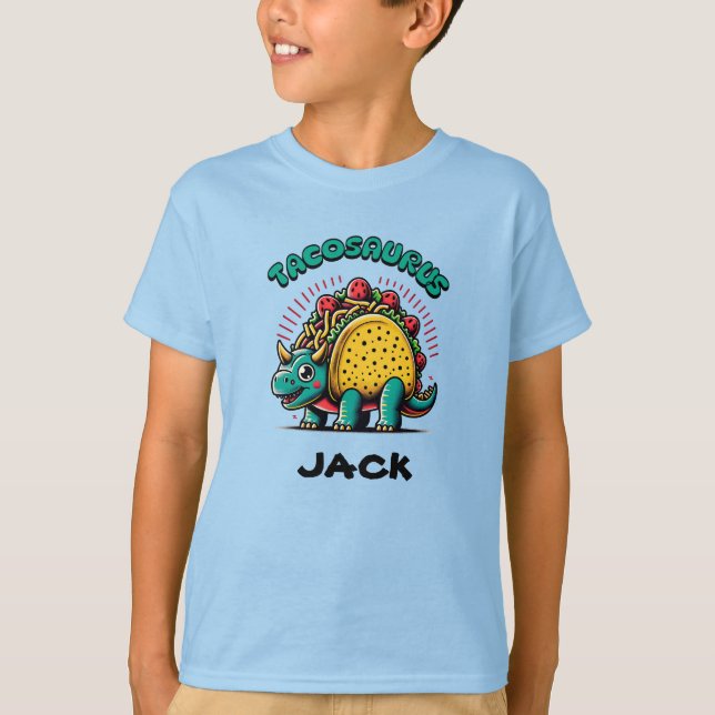 Camiseta Tacosaurus Triceratops Funny Cartoon (Frente)