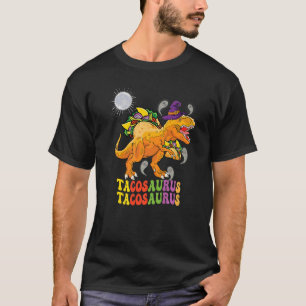 Camiseta Tacossauro cor Groovy veste bruxa que fantasmas e