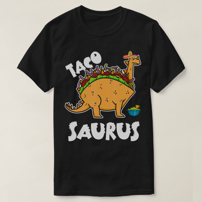 Camiseta Tacossauro Taco Dinossaur Tre Funny Cinco de Mayo  (Frente do Design)