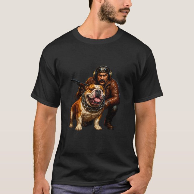 Camiseta Tactical Bond & Bulldog Tee – Poder de Espião e Ca (Frente)