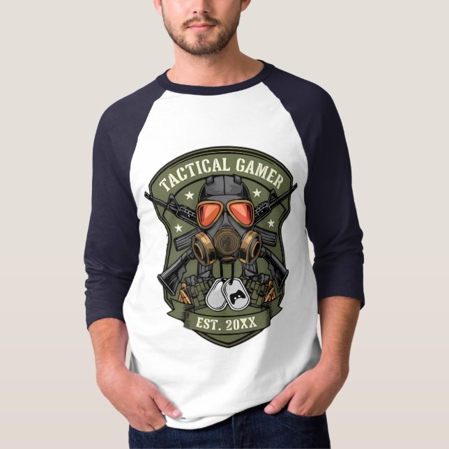 Camiseta Tactical Gamer Military Badge Emblem (Frente)
