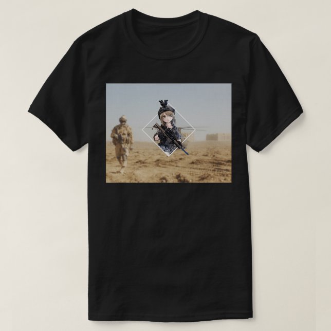 Camiseta Tactical Waifu (Frente do Design)