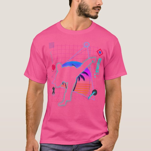 Camiseta Taekwondo Aestético Vaporwave 80S Taekwondo Lover (Frente)
