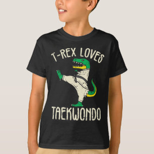 Camiseta Taekwondo E Artes Marciais T-rex I Para Garota De