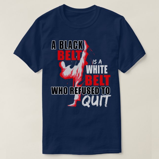 Camiseta Taekwondo e Karate Blackbelt Artes marciais (Frente do Design)