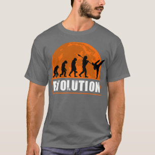 Camiseta Taekwondo Engraçado Presente na Evolução Humana
