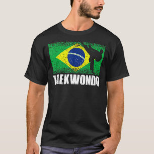 Camiseta Taekwondo Esporte Retro Brasil Bandeira Martia Bra