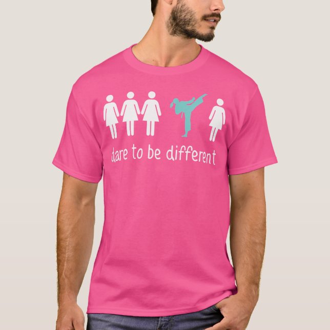 Camiseta Taekwondo Girl se atreve a ser diferente (Frente)