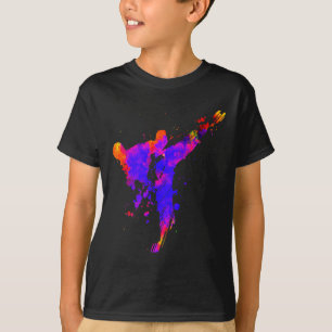 Camiseta Taekwondo Jiu Jitsu Paint Splatters Kids Jujitsu J