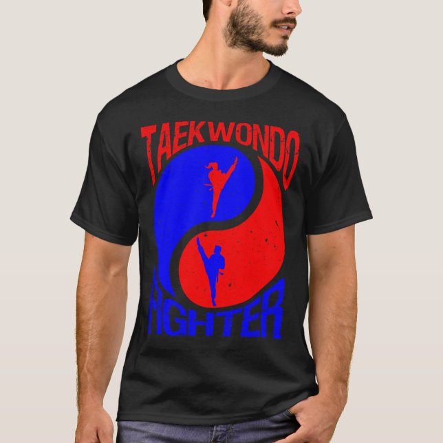 Camiseta Taekwondo Martial Art Yin e Yang Usa (Frente)