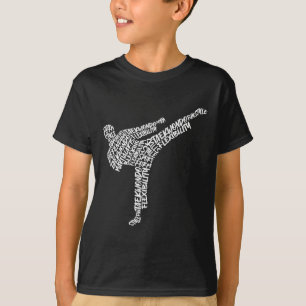 Camiseta Taekwondo Martirizam Tipografia Crianças Homens Me