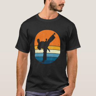 Camiseta Taekwondo Sports Retro Vintage Sunset Arte Marcial