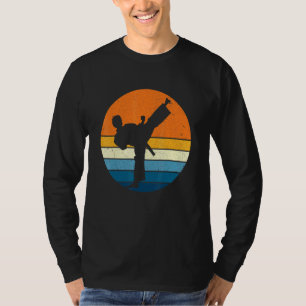 Camiseta Taekwondo Sports Retro Vintage Sunset Arte Marcial