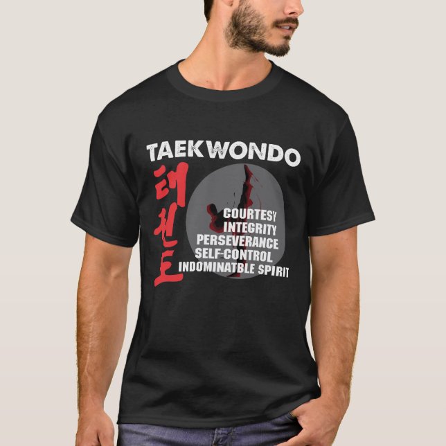 Camiseta Taekwondo Tenets Arts Marciais Tae kwon do (Frente)
