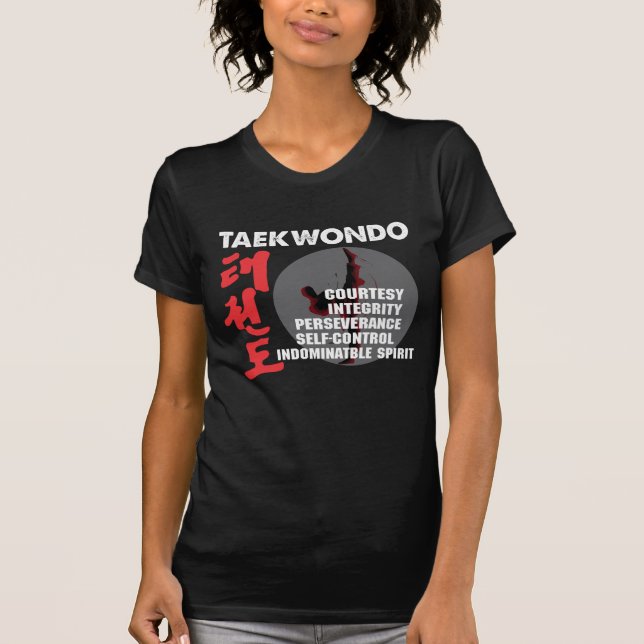 Camiseta Taekwondo Tenets Arts Marciais Tae kwon do (Frente)