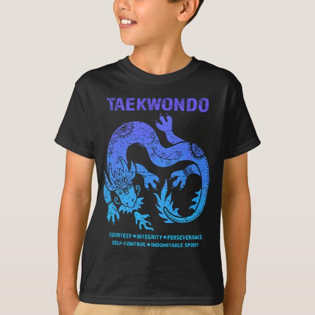 Camiseta Taekwondo TKD Tae Kwon Do Dragon Art Artes Marciai (Frente)