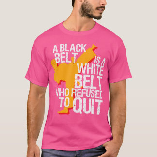 Camiseta Taekwondo Um Cinturão Preto Um Cinturão Branco Rec