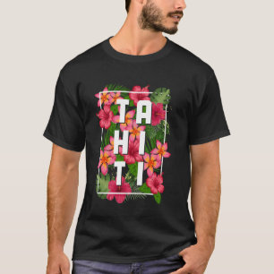 Camiseta Tahiti Bora Bora Vintage Flores Florais Souvenir