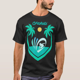 Camiseta Tahiti Pacific Surfing Palm Tree Polynesia Sur