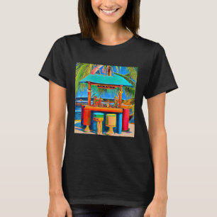 Camiseta Tahitian Tiki Bar Cute Retro Estilado Tropical