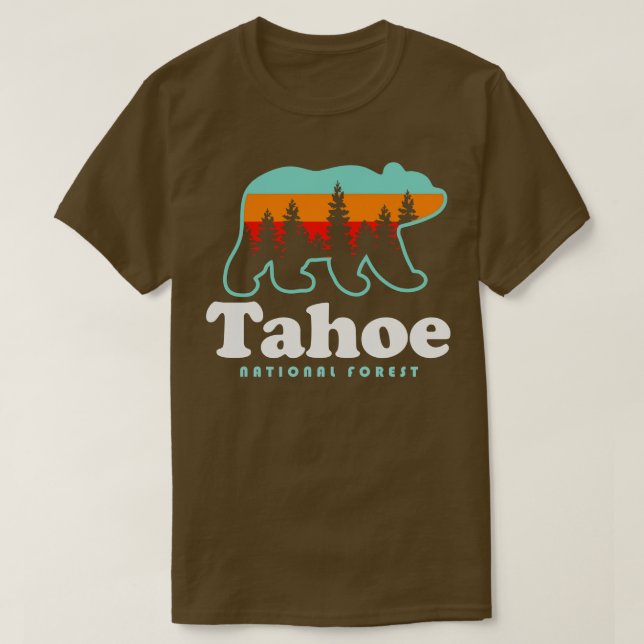 Camiseta Tahoe National Forest Camping Lake Tahoe Caminhand (Frente do Design)