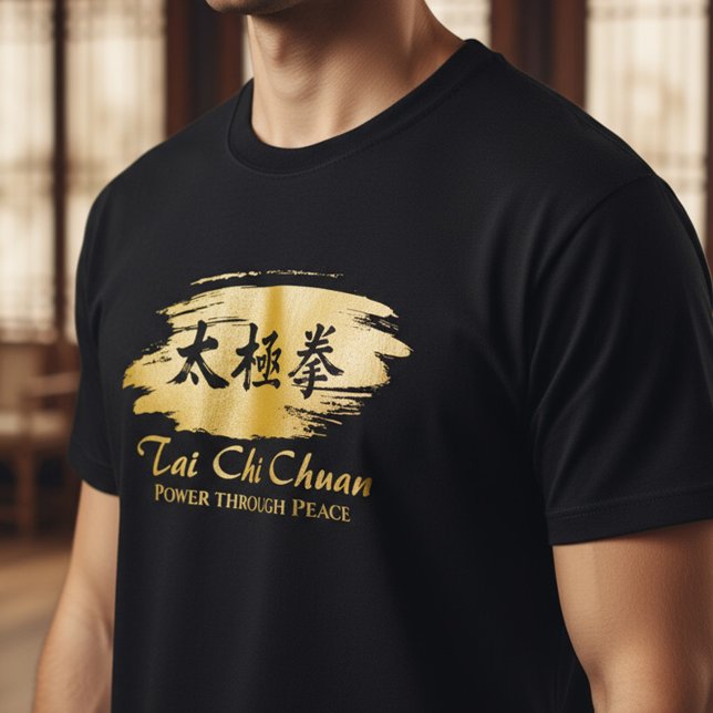 Camiseta Tai Chi Chuan – Power Through Peace (Criador carregado)