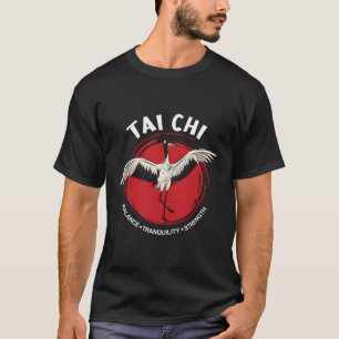 Camiseta Tai Chi Crane Tranquilidade Forte Qigong