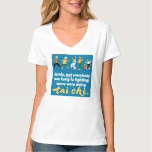 Camiseta Tai Chi, não luta de kung fu.
