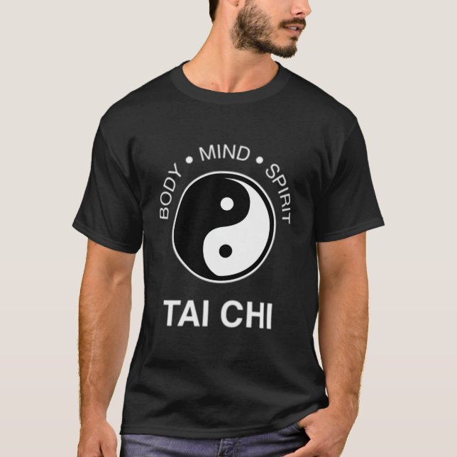 Camiseta Tai Chi Para O Bem-Estar Da Mente Yin Yang (Frente)