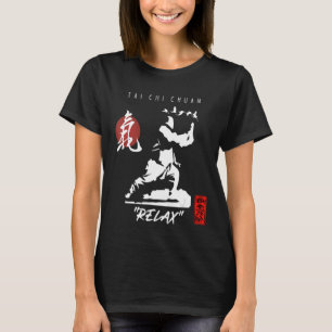 Camiseta Tai Chi Principiante Caligrafia Chinesa Desig Marc