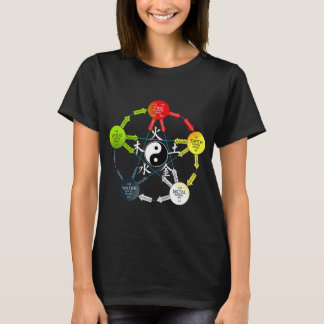 Camiseta Tai Chi Yin Yang Cinco Elementos Chineses