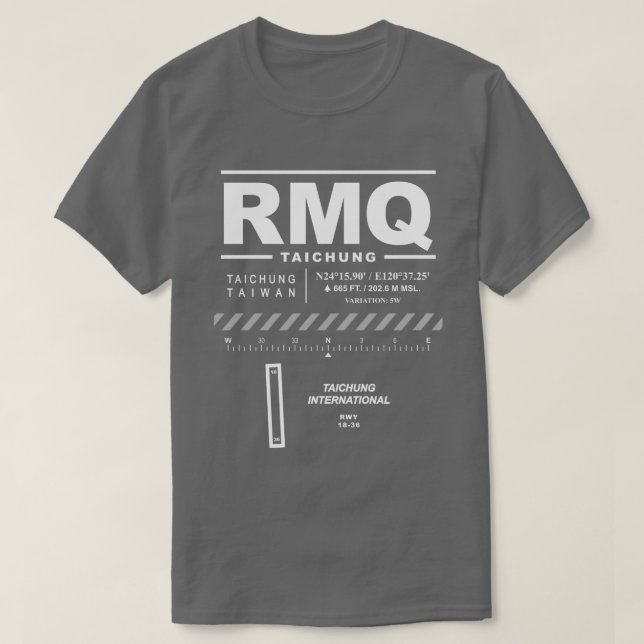 Camiseta Taichung International Airport RMQ (Frente do Design)