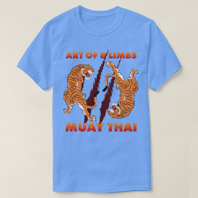 Camiseta Tailandês Boxando Art De 8 Membros Muay Thai (Frente do Design)