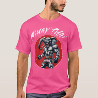 Camiseta Tailandês Boxing E Elefante Tailandês Muay